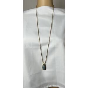 Beautiful Vintage A J Favre GP Necklace with Enamel Pendant. Measures 36"